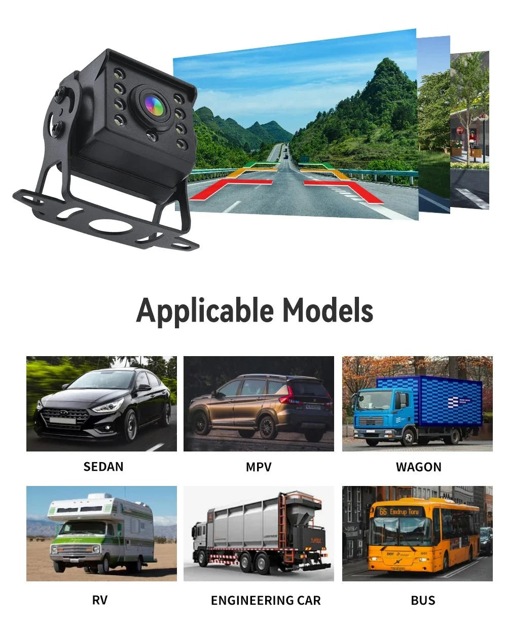 HD Full Color Night Vision Truck Reversing Camera 12V 24V 1080P 720P - stepyours.com