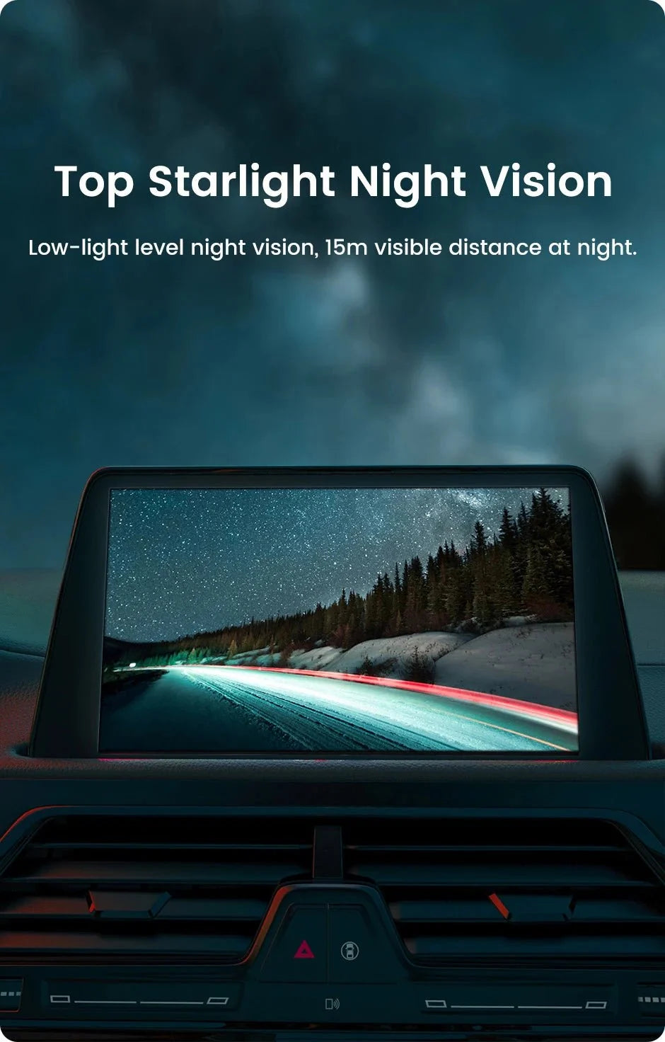 170 Degree Fisheye Rear View Camera Golden Lens Night Vision For Parking Safety - stepyours.com