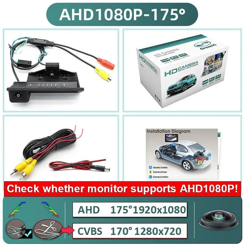 GreenYi AHD 1080P Rear View Car Camera Night Vision For BMW E60 E39 E90 - stepyours.com