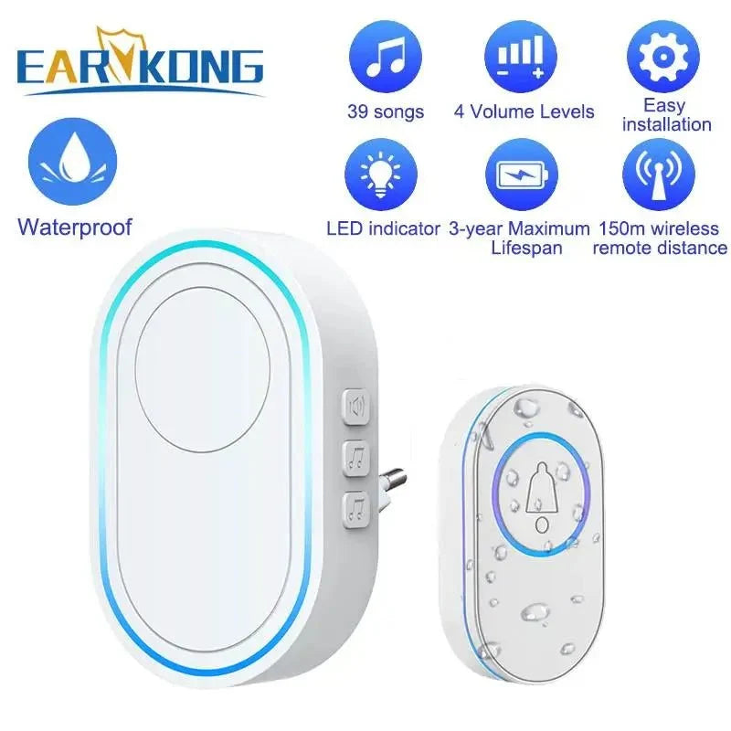 Intelligent Wireless Doorbell Waterproof 100m Range Camera - stepyours.com
