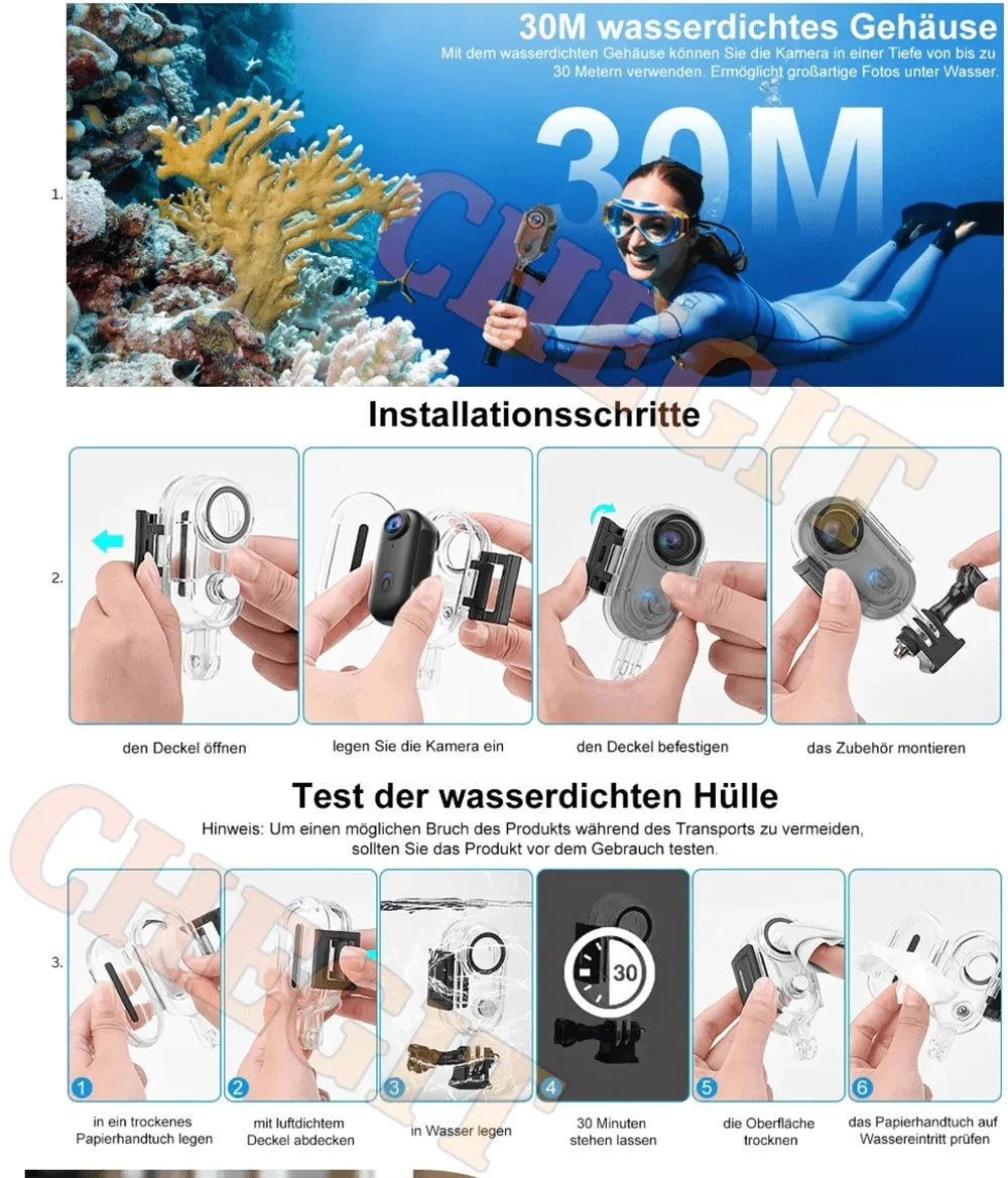 4K WiFi POV Mini Action Camera Magnetic Pocket Vlog Cam Helmet Mount for Bike - stepyours.com