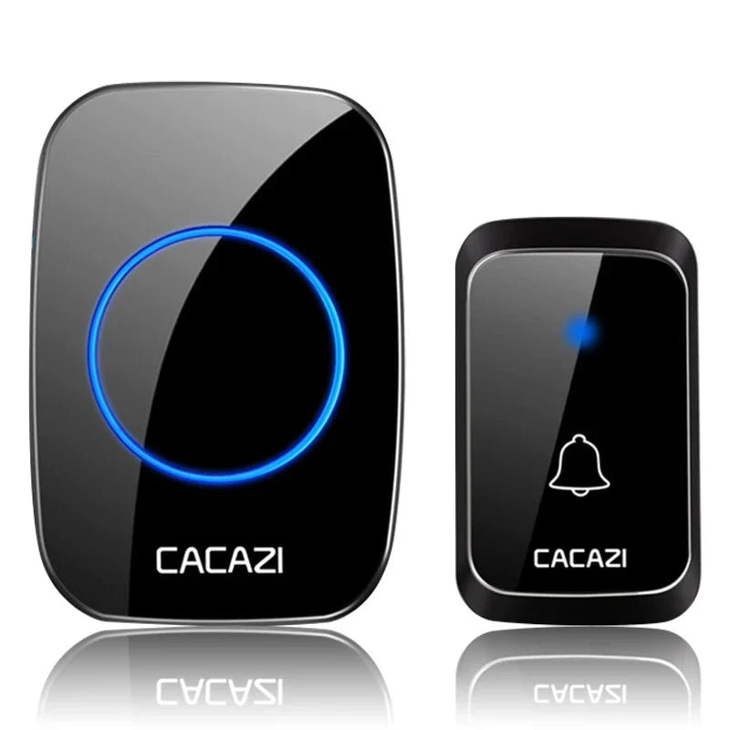 CACAZI A06 Wireless Doorbell 300M Range 36 Chimes Waterproof - stepyours.com