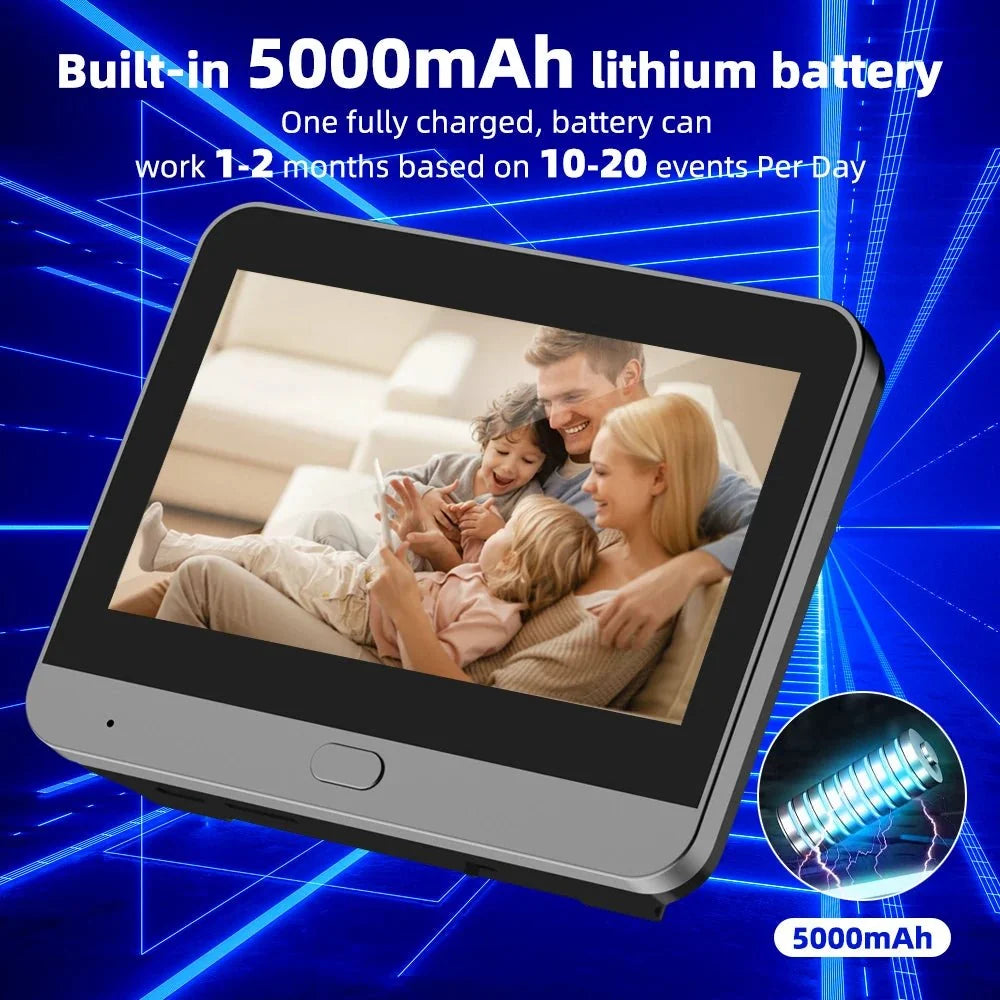 3MP WiFi Cat Eye Doorbell 5000mAh Battery Alexa LiveView - stepyours.com