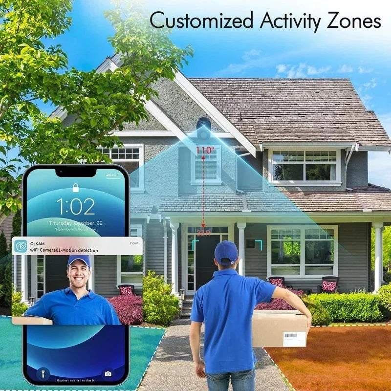 NOCCLILI Wireless Outdoor Security Camera - 2K Battery Powered WiFi Motion Siren - stepyours.com