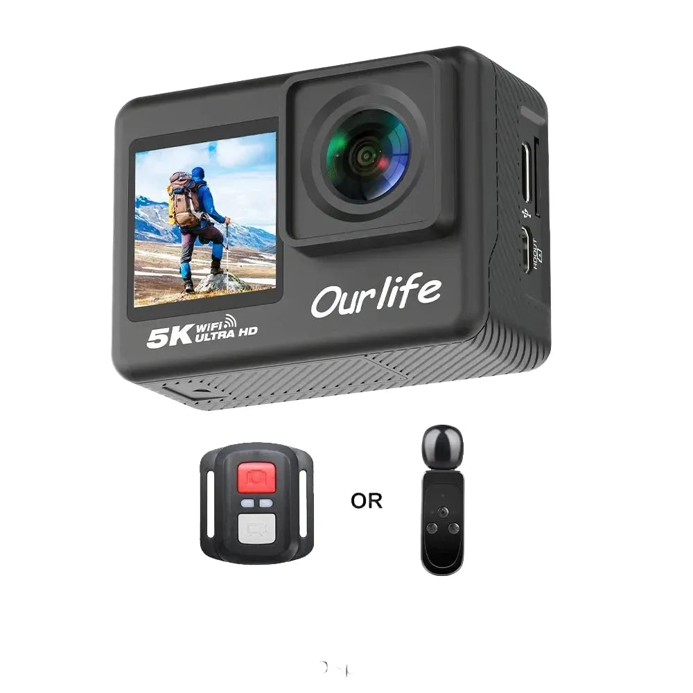 Ourlife MTR60 Action Camera 5K 30FPS Waterproof 2 Inch Touch LCD 4K60FPS WiFi - stepyours.com