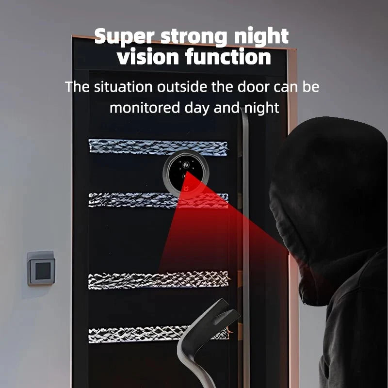 HD Peephole Doorbell 4.3 Inch Live View 1MP Night Vision - stepyours.com