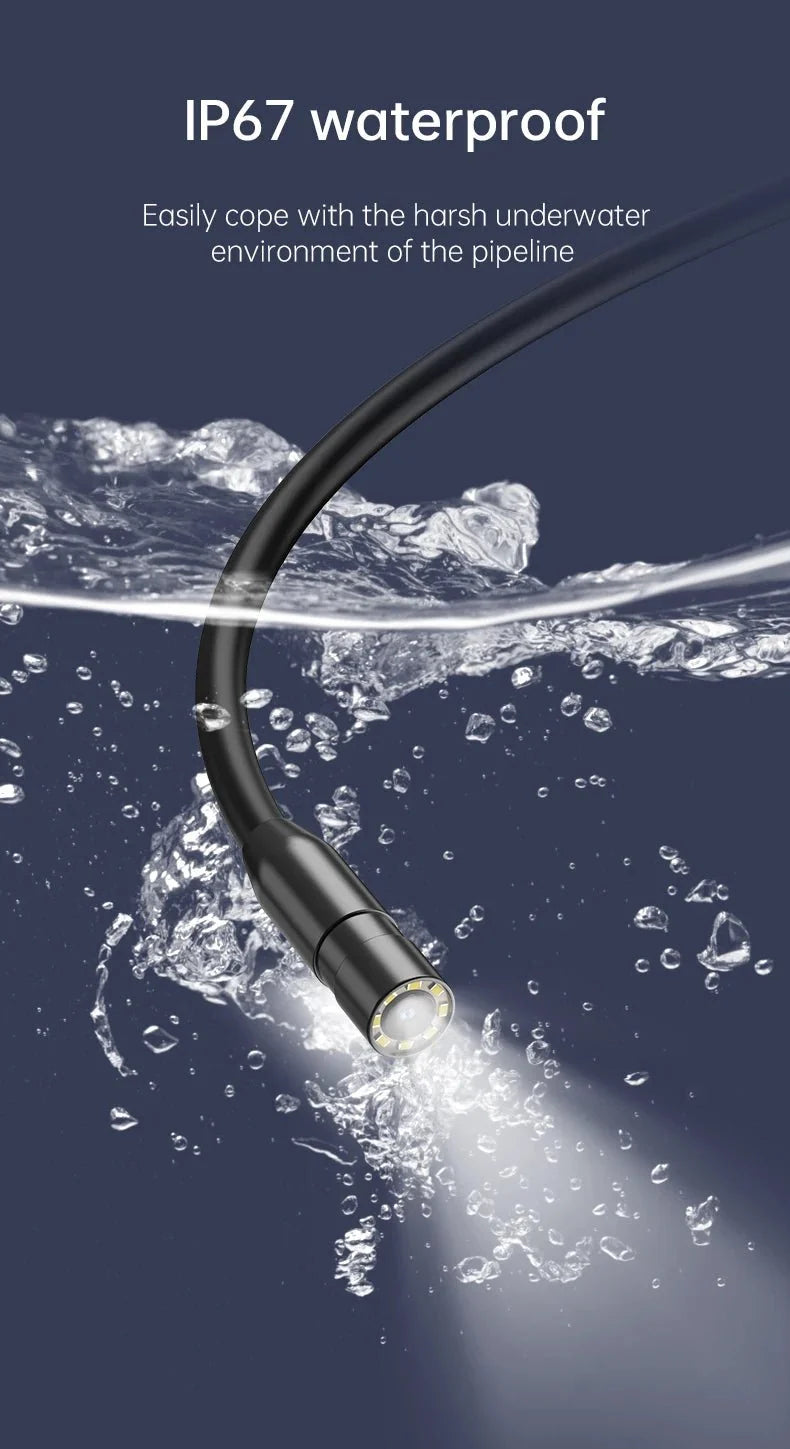 Industrial Endoscope Camera 4.3 Inch IPS Screen 1080P IP67 Waterproof Borescope - stepyours.com