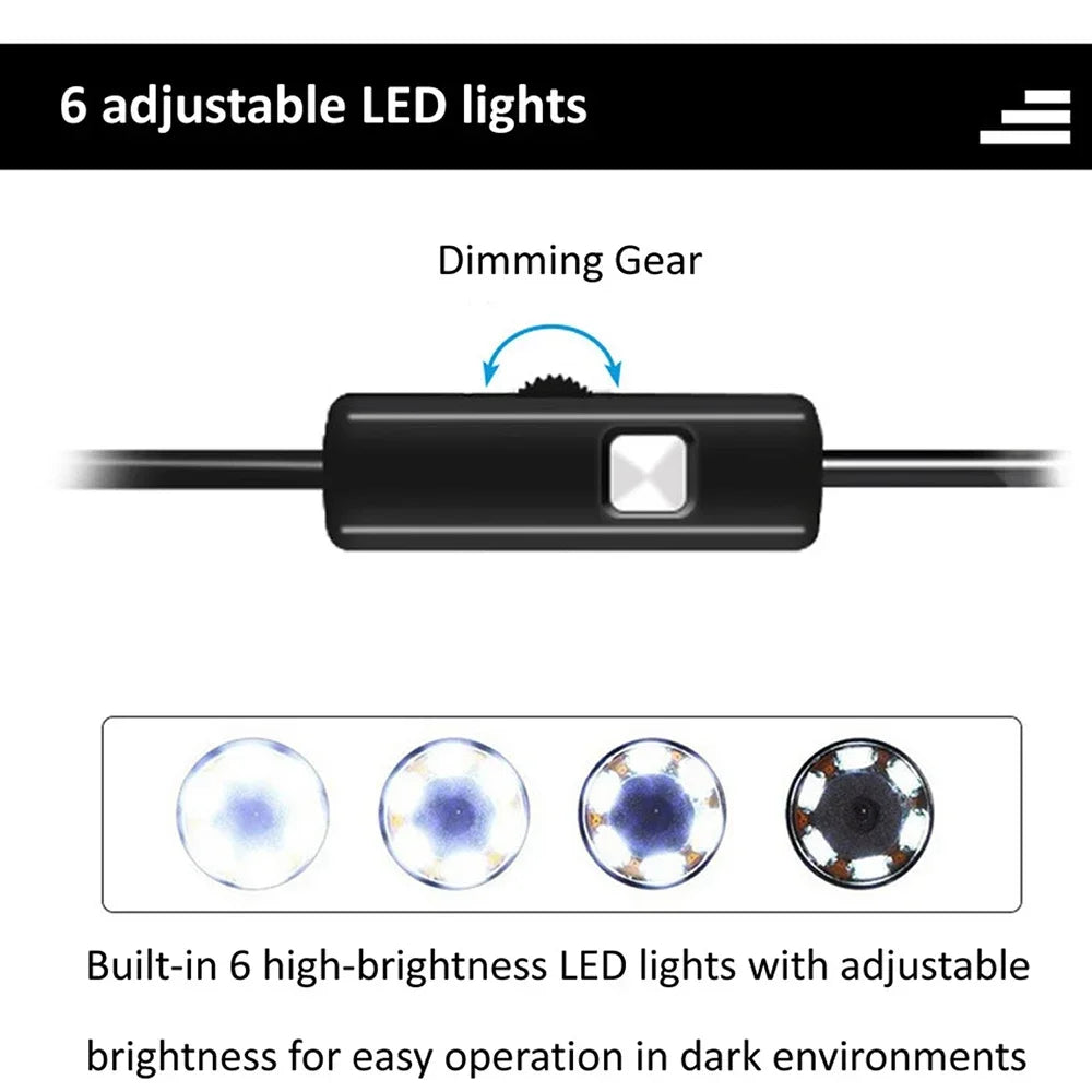 Practical 7mm Android Endoscope 3 In 1 USB Type C Borescope Waterproof Hooks - stepyours.com