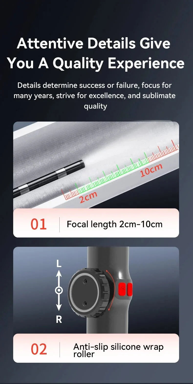 Two - Way 360 Rotating Borescope - 1080P Camera With Light 6mm Probe Hooks - stepyours.com