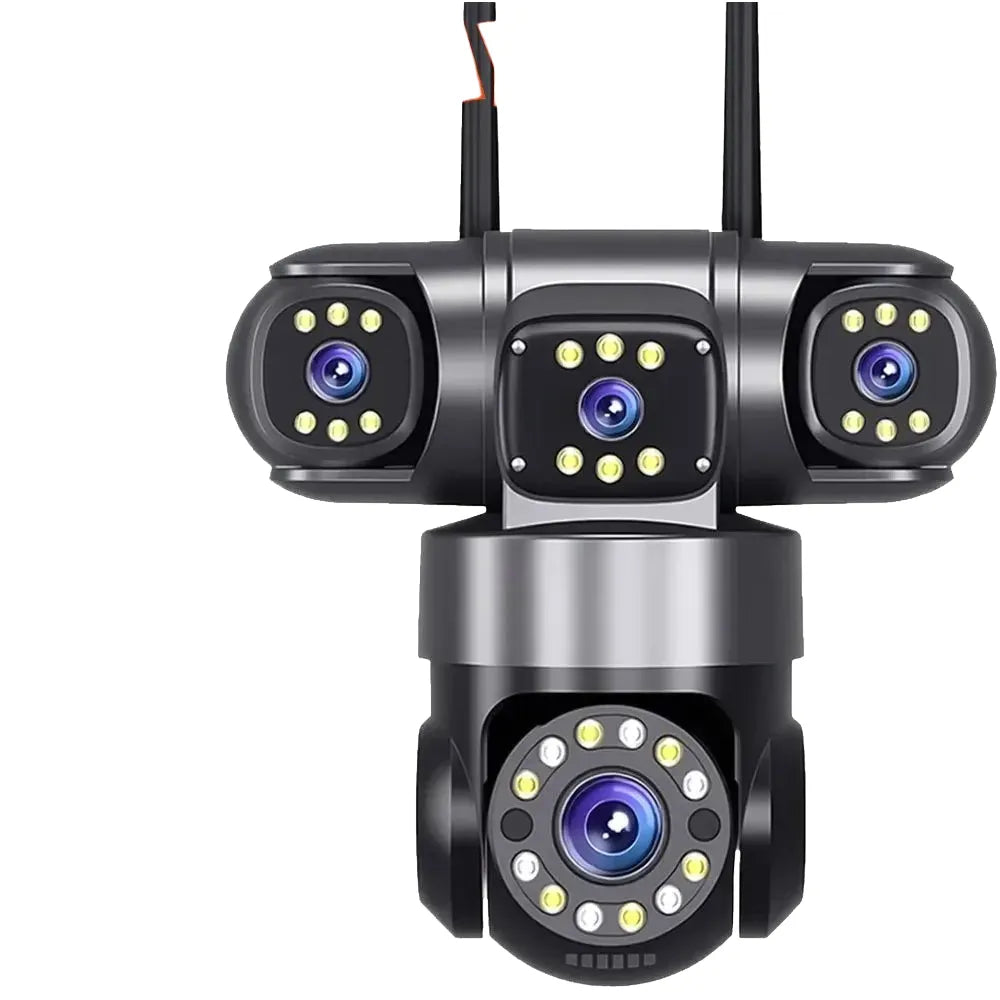 10K 20MP Outdoor WiFi Security Camera 360 Degree PTZ With 4 Lenses And 16X Zoom - stepyours.com
