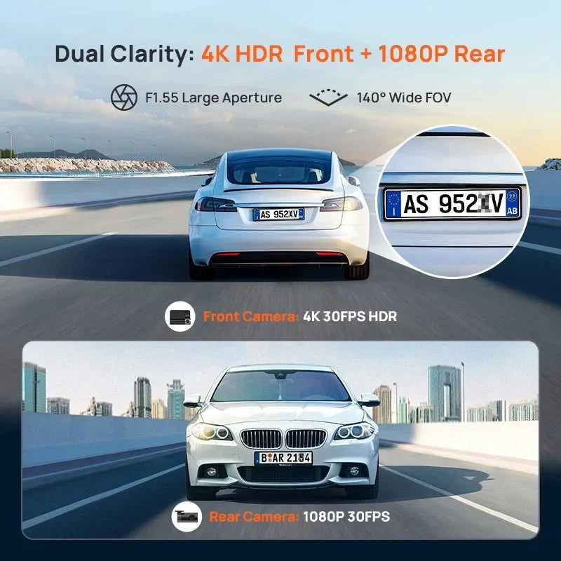 70mai 4K Dash Cam A800SE GPS ADAS Voice Control Ultra HD WiFi 6 - stepyours.com