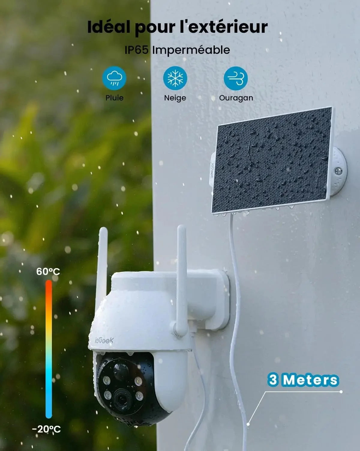 IeGeek 2K 360 PTZ Outdoor Solar Surveillance Camera With PIR Motion Alerts - stepyours.com