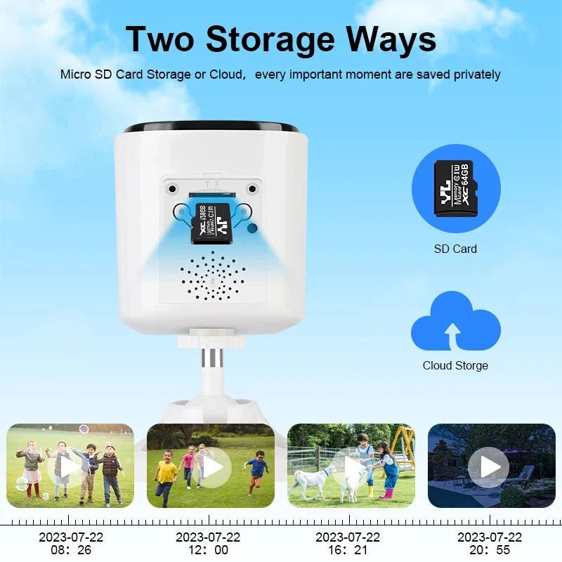 Vstarcam CB54 TZ 2K Solar Wireless Battery Security Camera With PIR Motion Alarm - stepyours.com