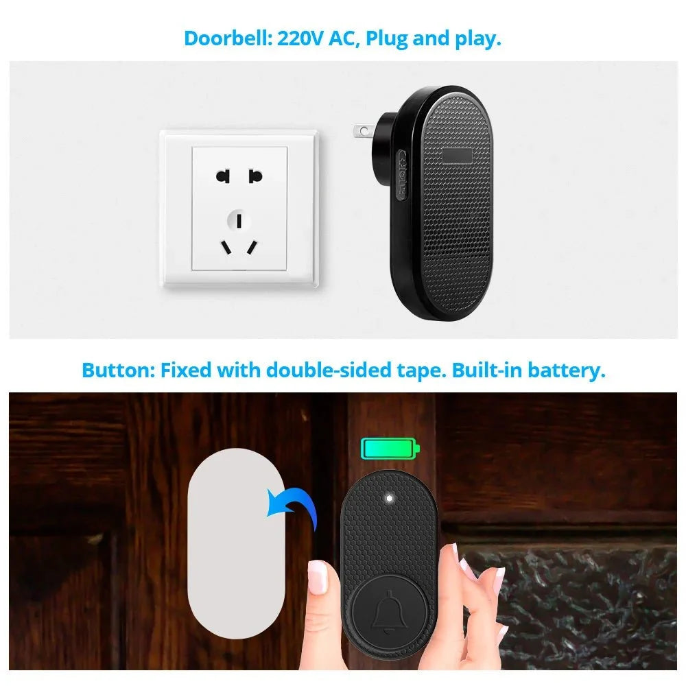 Kerui M558 Wireless Doorbell 32 Melodies Adjustable Volume - stepyours.com