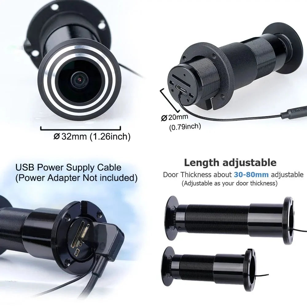 Topvico 5G Tuya Peephole WiFi Camera Motion Detection 1080P - stepyours.com