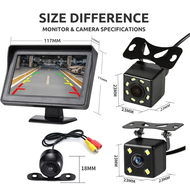 4.3 Inch Rear View Camera Monitor for Car Parking and Reversing System - stepyours.com