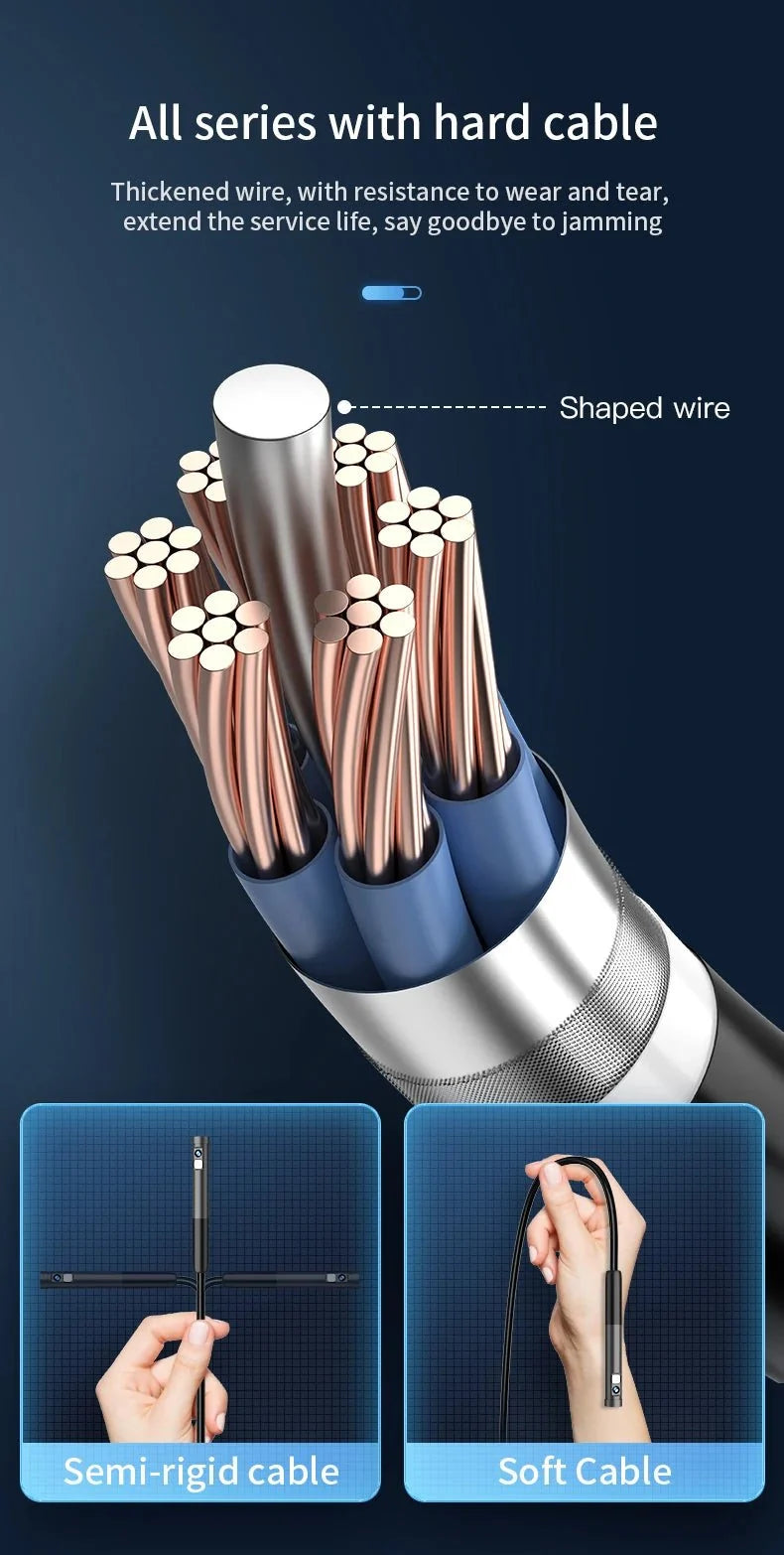 INSKAM WiFi Endoscope Camera Dual Lens Borescope Waterproof For Car Plumbing - stepyours.com