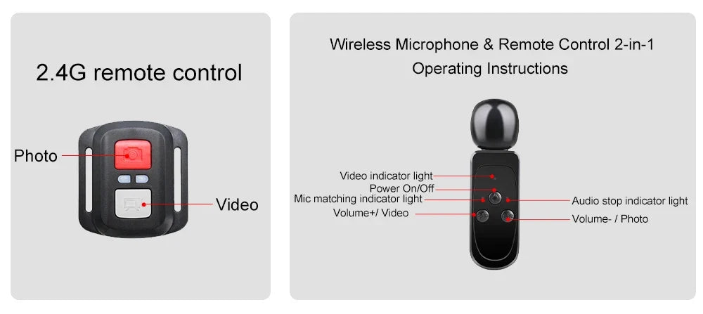 Ourlife MTR40 5K Action Camera 2 Inch IPS Touch Screen 5X Zoom 30M Waterproof - stepyours.com