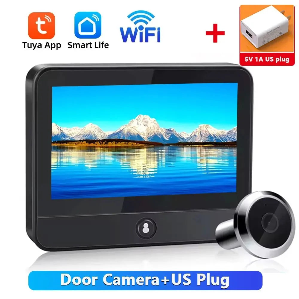 Awapow Tuya Wireless Doorbell 1080P Night Vision Display - stepyours.com