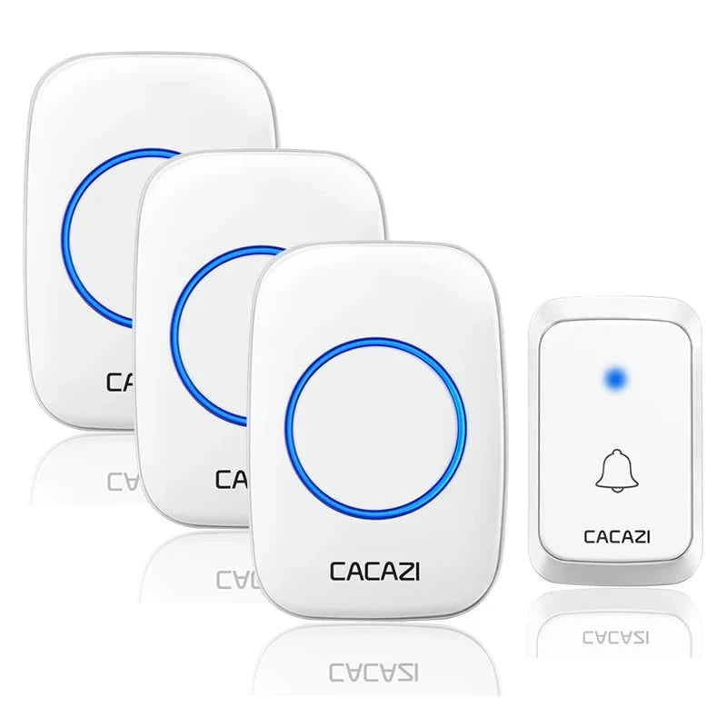 CACAZI A06 Wireless Doorbell 300M Range 36 Chimes Waterproof - stepyours.com