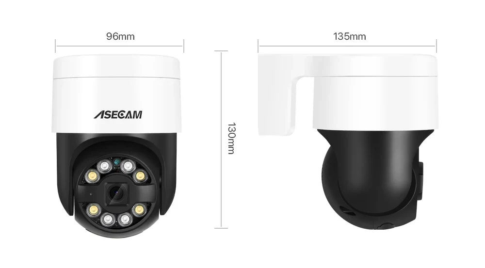 ASECAM 8MP 4K PTZ IP Camera Outdoor - AI Face Detection PoE Security Camera - stepyours.com