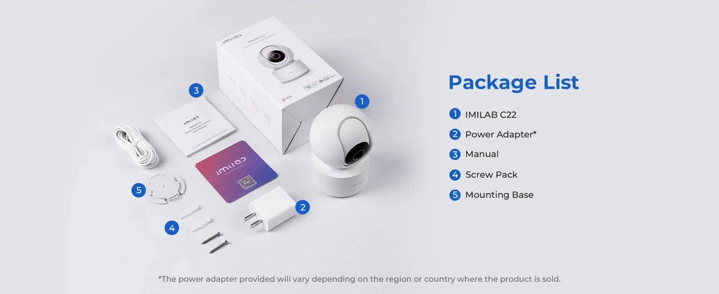 IMILAB C22 Indoor Baby Monitor AI Detection 360 PTZ Night Vision Xiaomi Home App - stepyours.com