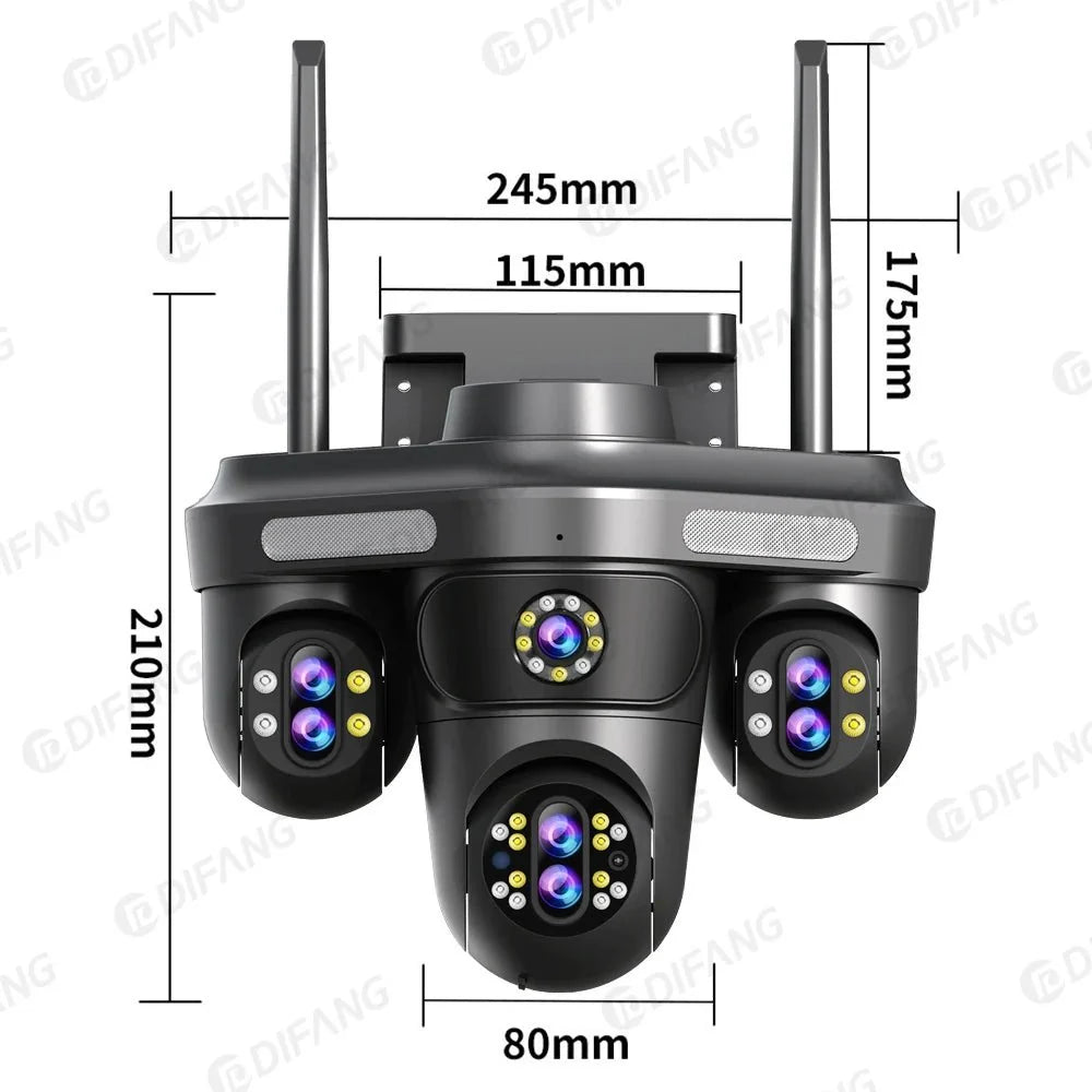 Difang 5MP WiFi IP Camera Outdoor PTZ 10x Zoom Auto Tracking CCTV - stepyours.com