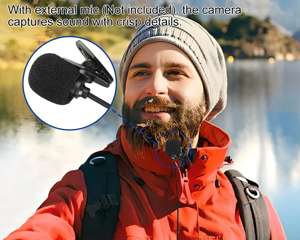 Ourlife MTR40 5K Action Camera 2 Inch IPS Touch Screen 5X Zoom 30M Waterproof - stepyours.com