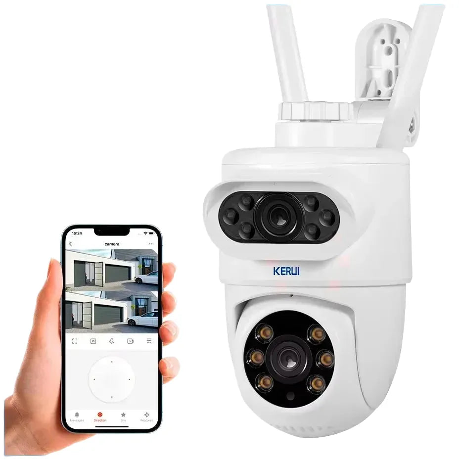 KERUI Outdoor 10MP 5K Dual Lens WiFi IP Camera PTZ - Tuya Compatible Smart Home - stepyours.com