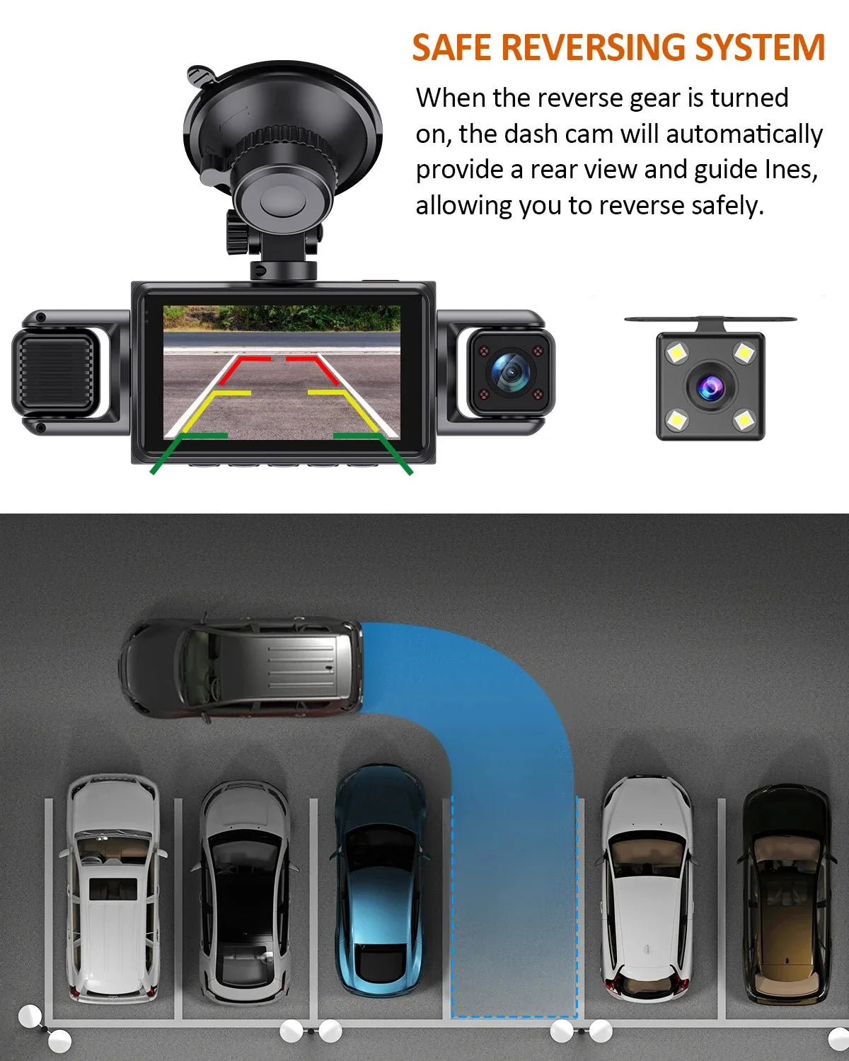 4 Channel WiFi Dash Cam 1080P Front Rear Left Right Night Vision Loop Recording - stepyours.com