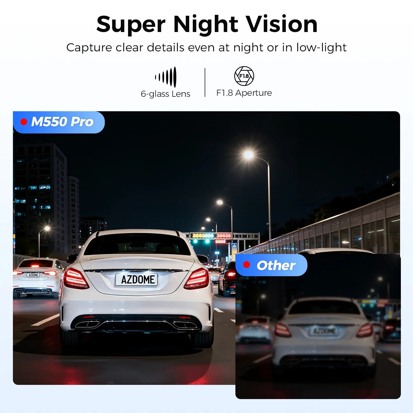 AZDOME M550 Pro Dash Cam IR Night Vision 4K Plus 2.5K 5.8Ghz WiFi GPS Screen - stepyours.com