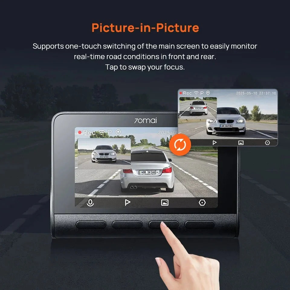 70mai 4K Dash Cam A800SE GPS ADAS Voice Control Ultra HD WiFi 6 - stepyours.com