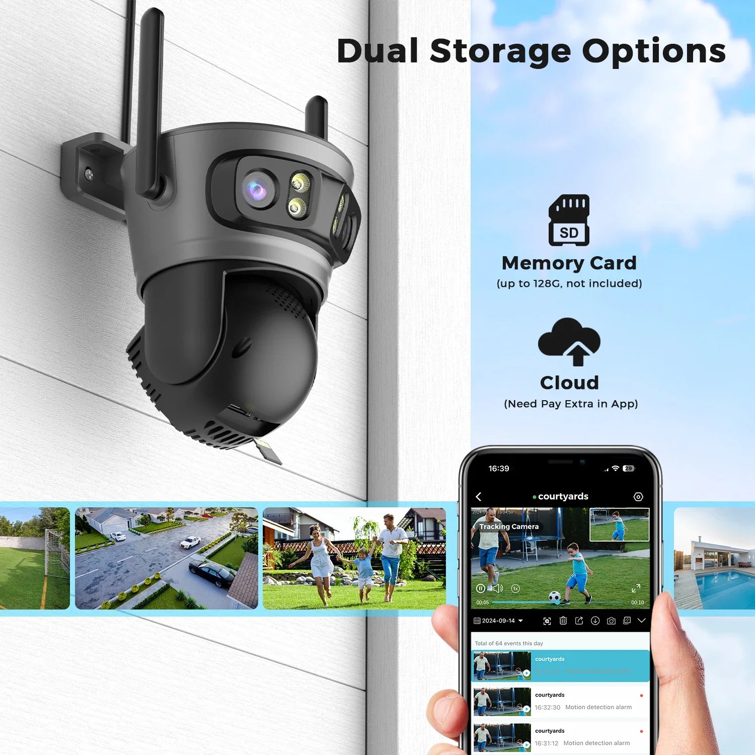 Okam Pro 15MP WiFi Outdoor Camera Auto Tracking 5X Digital Zoom PTZ Surveillance - stepyours.com