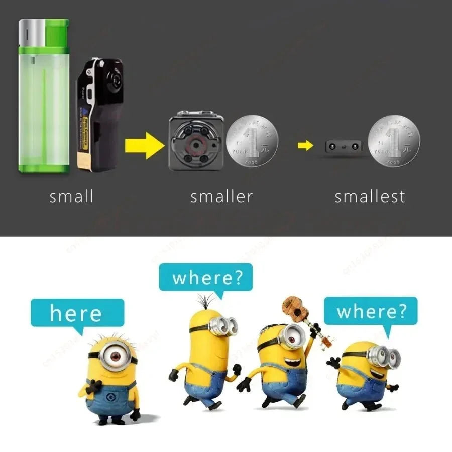 Mini 1080P WiFi Spy Camera Night Vision Built In Battery - stepyours.com