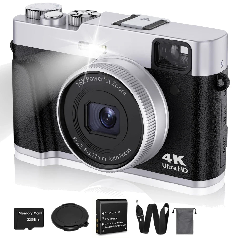 MELCAM DC202 4K Vlogging Camera With Auto Focus And Anti Shake 48MP - stepyours.com