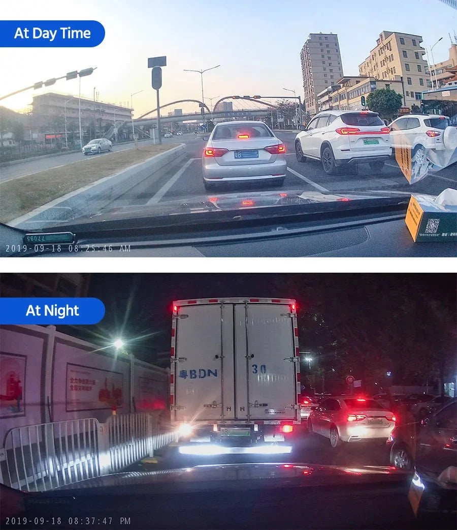 10 Inch 1080P Night Vision Car Dash Cam With Touch Screen And Rear View Mirror - stepyours.com