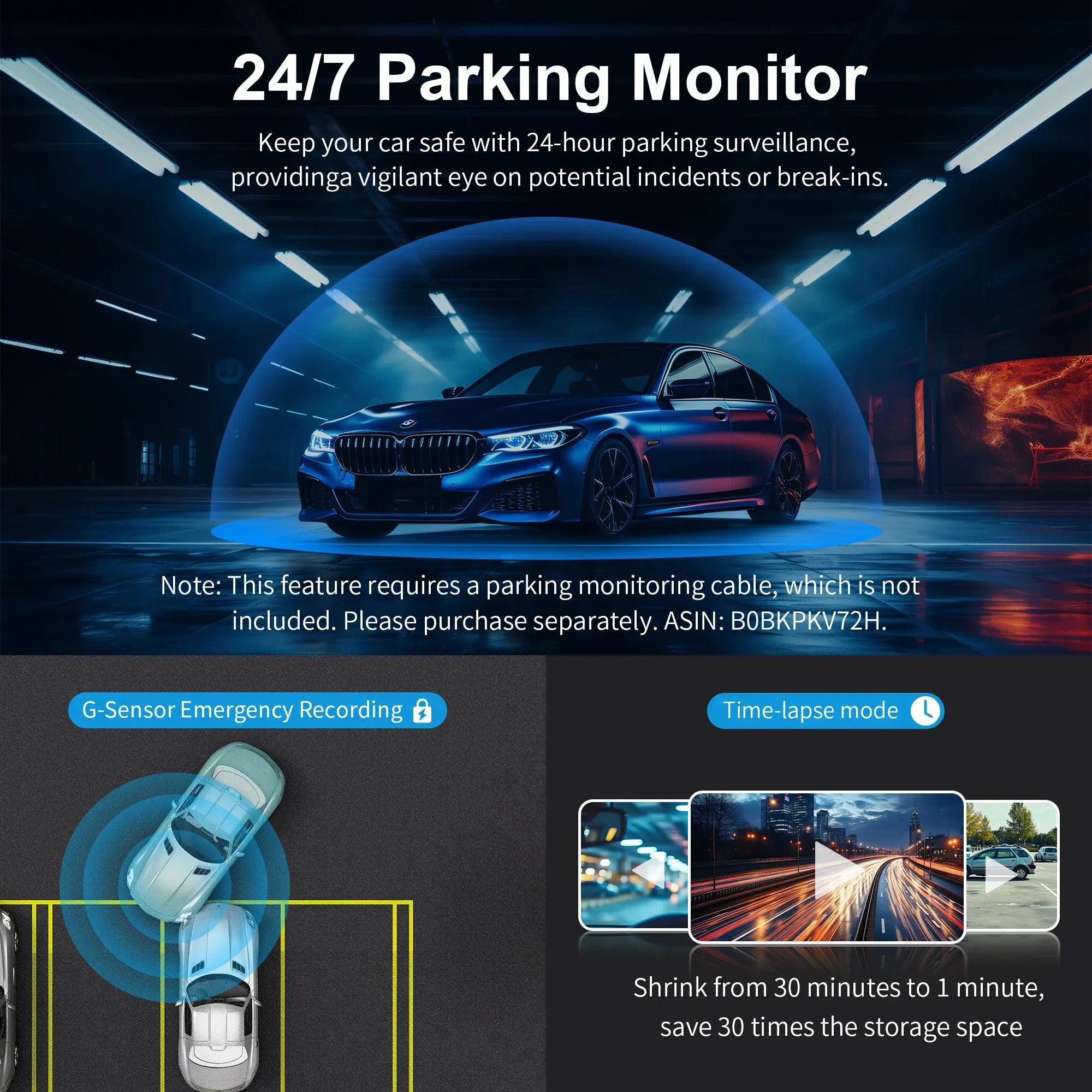 Kawa D5 2K Dash Cam For Car With WiFi App And Voice Control WDR DVR - stepyours.com