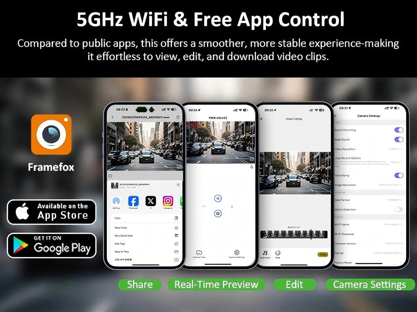 4K Dash Cam For Cars Front And Rear With WiFi Parking Mode Recorder - stepyours.com