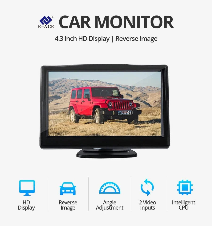 4.3 Inch Rotatable Rear View Camera For Car Reversing With 170 Degree Angle - stepyours.com