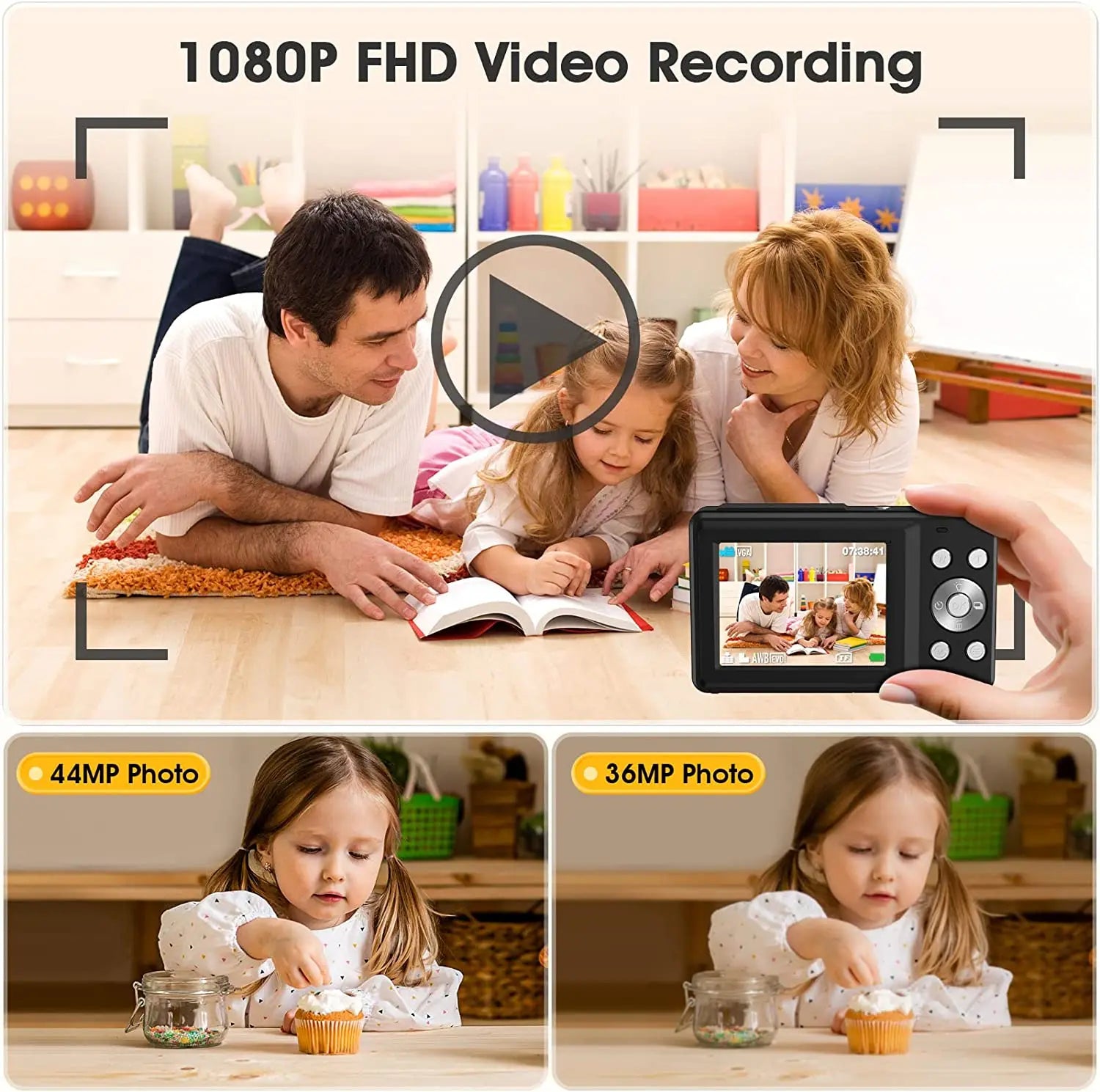 2024 Digital Camera 2.4 Inch 1080P Rechargeable For Kids Beginner Gift - stepyours.com