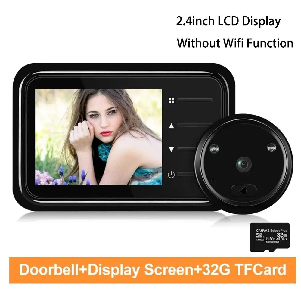 2.4 Inch LCD Peephole Doorbell Camera With IR Night Vision - stepyours.com