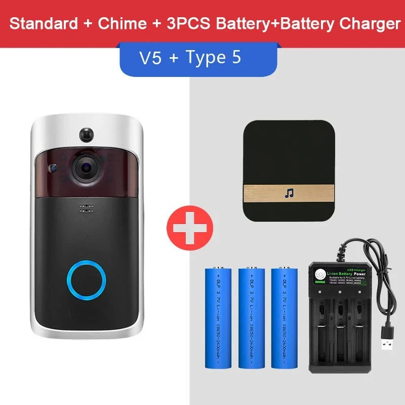 HD Video Doorbell WiFi Night Vision With Motion Alerts - stepyours.com