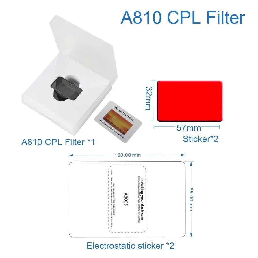 CPL Filter For 70mai A810 RC12 RC24 Rear Cameras Compatible - stepyours.com