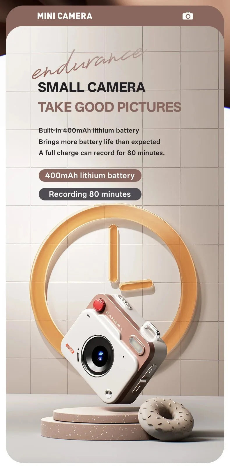 Must Have Retro CCD Mini Digital Camera Keychain With 1.77 Inch HD Video - stepyours.com