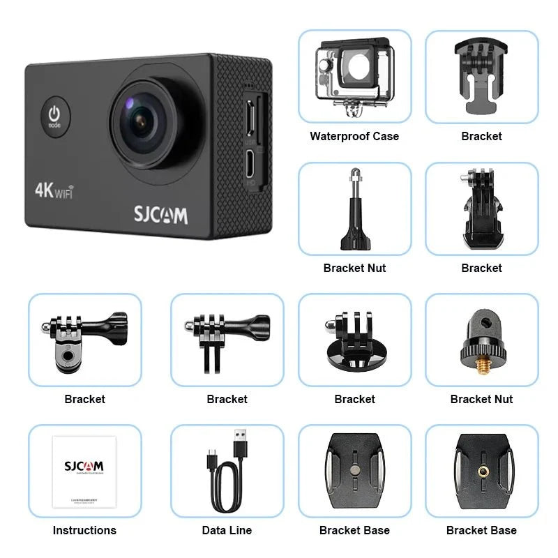 SJCAM SJ4000 Air Action Camera 4K Video 30M Waterproof WiFi Sports Cam - stepyours.com