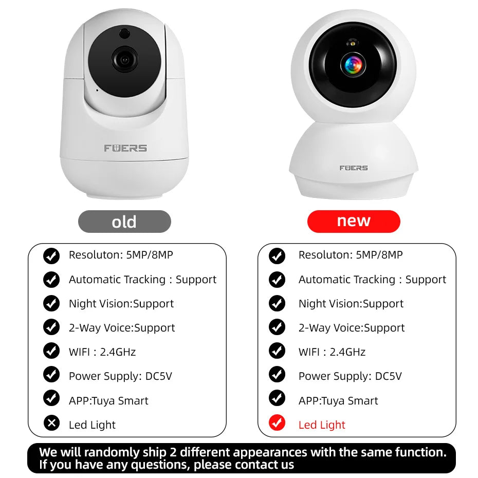 Fuers 4K 8MP Indoor IP Camera WiFi With Auto Tracking - Tuya App Compatible - stepyours.com