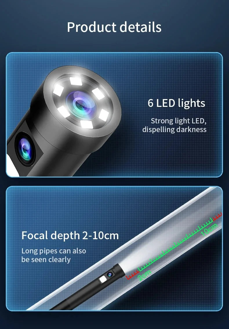 INSKAM WiFi Endoscope Camera Dual Lens Borescope Waterproof For Car Plumbing - stepyours.com