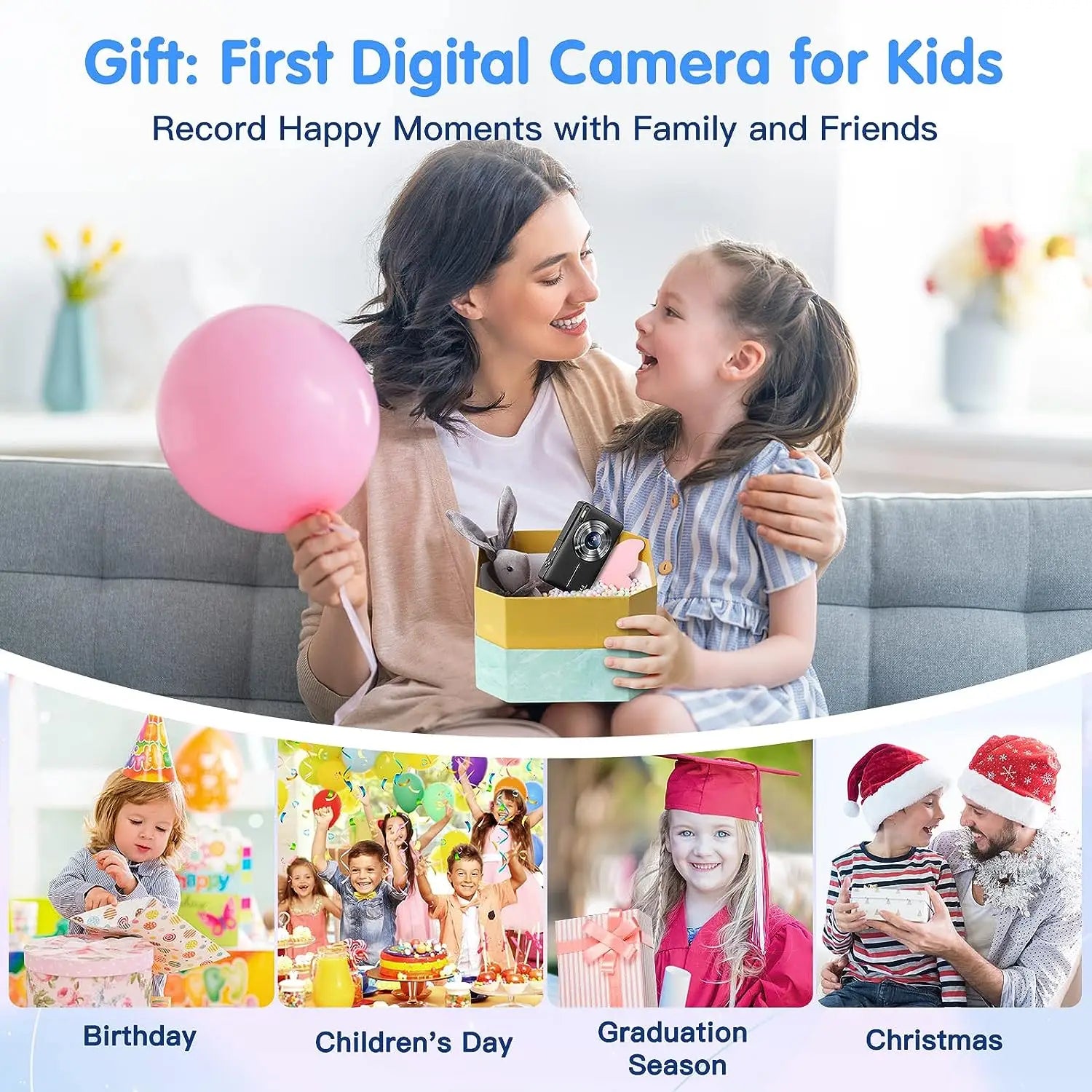 Kids Digital Camera Camcorder 16x Zoom 1080P 44MP for Beginners - stepyours.com