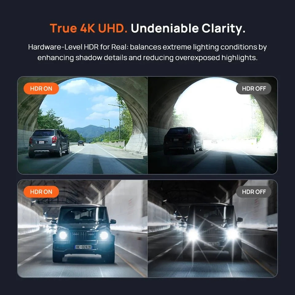70mai 4K Dash Cam A800SE GPS ADAS Voice Control Ultra HD WiFi 6 - stepyours.com
