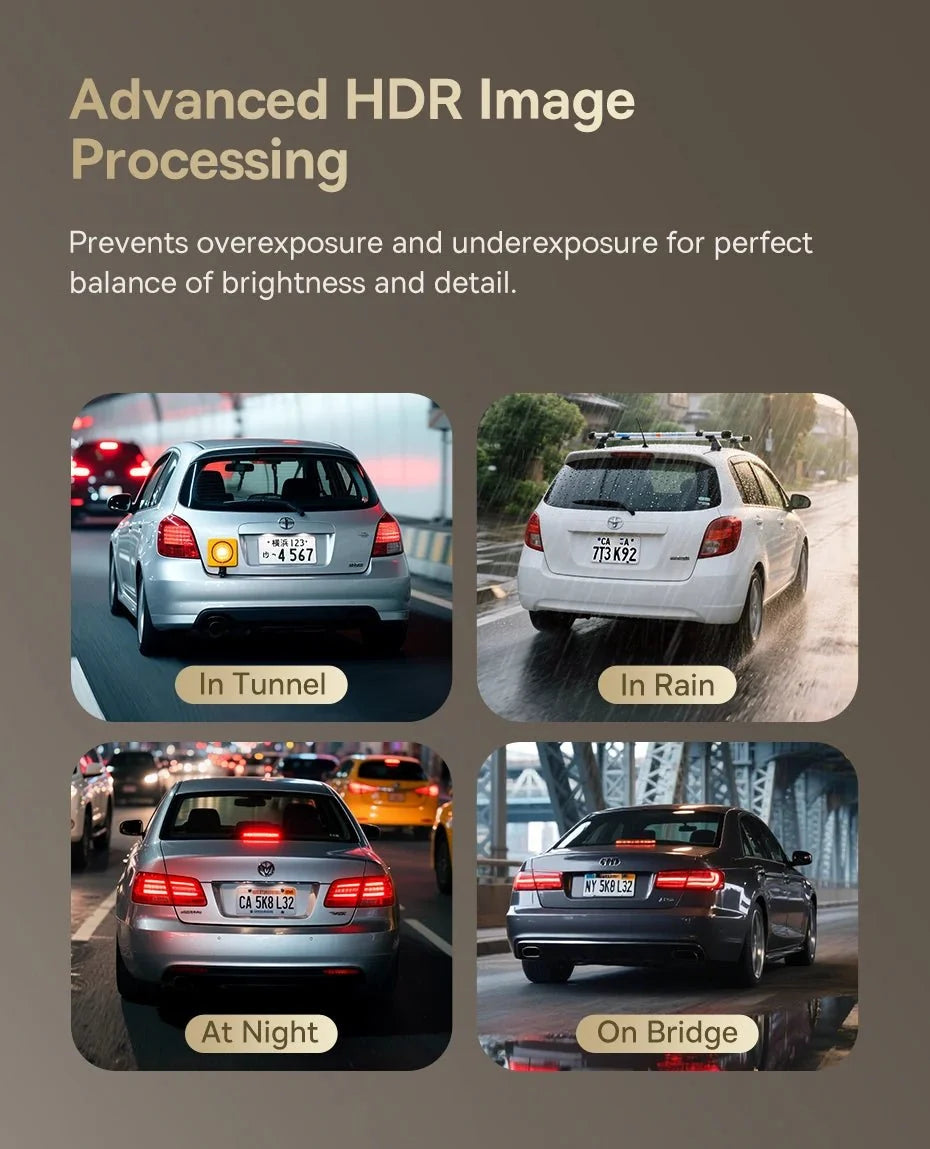 Baseus VD1 Pro 4K Dash Cam With Sony Sensor ADAS GPS WiFi6 STARVIS Night Vision - stepyours.com